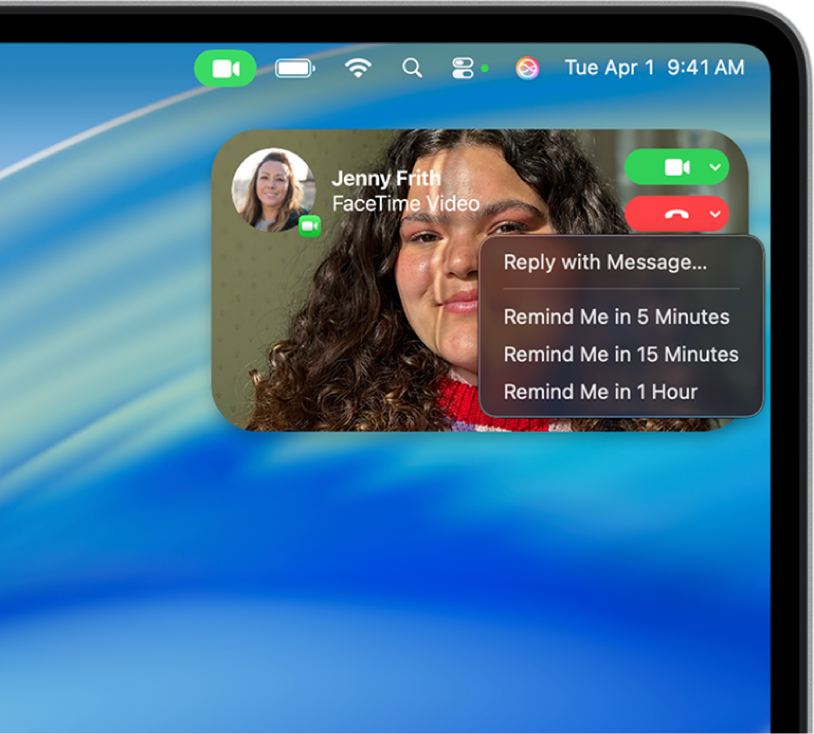 Answering and rejecting FaceTime calls on Mac is straightforward. To answer a call, simply click the green button. To reject a call, click the red button instead.