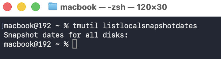 Reduser systemlagring på Mac ved å skrive tmutil listlocalsnapshotdates. Du kan deretter slette disse Time Machine-oppdateringene.