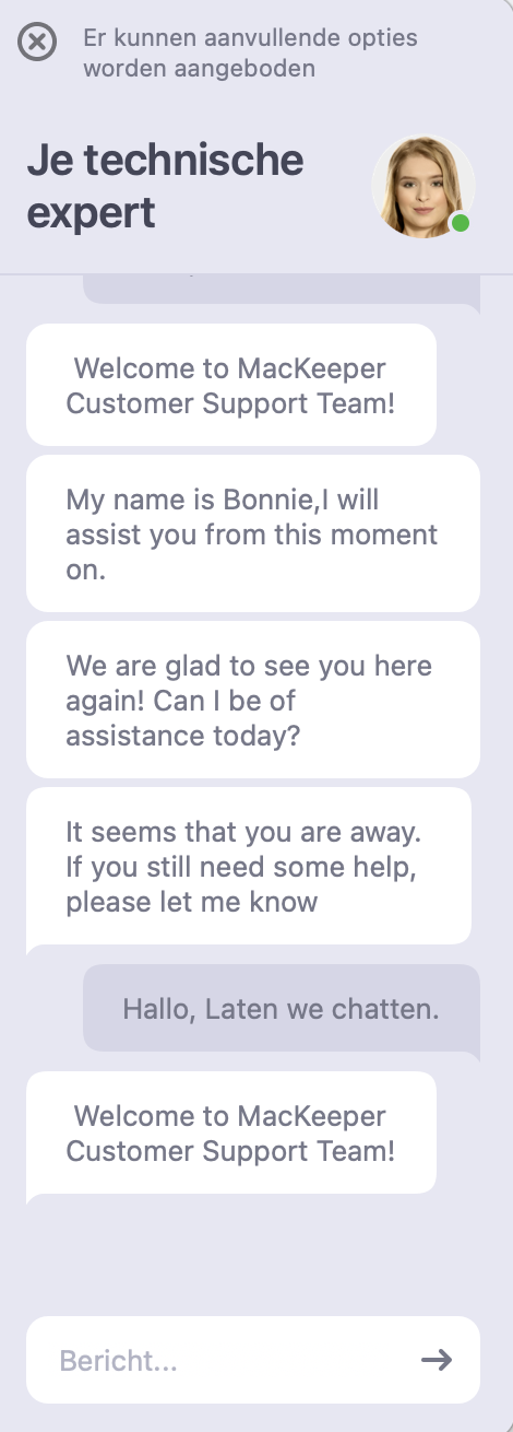 Start een chat met een van onze consultants. Voer je vraag in het chatvak in.