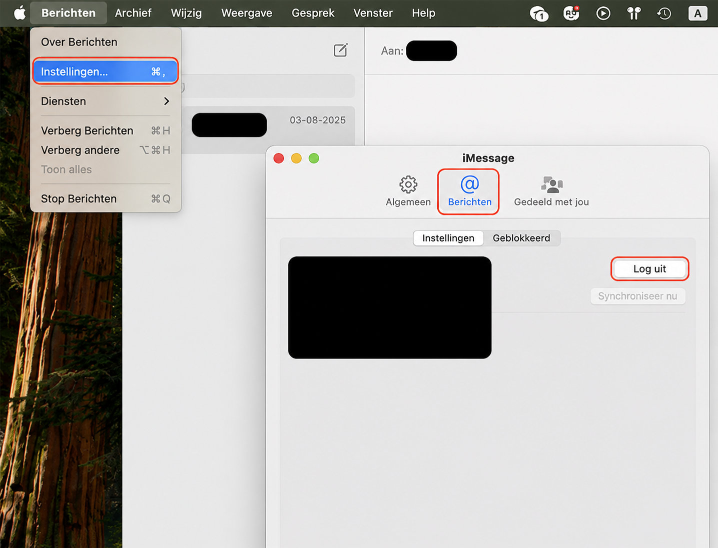 Ga naar Berichten > Instellingen > iMessage en klik op Log uit. Open daarna Bluetooth om gekoppelde apparaten los te koppelen voor een schone overdracht van je Mac.