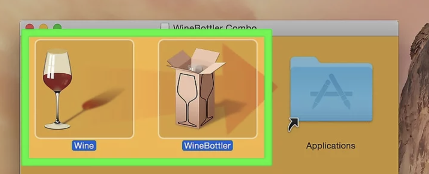 Une fois Wine téléchargé, glissez-déposez les programmes associés vers votre dossier Applications. Vous pouvez alors commencer à utiliser cet outil.
