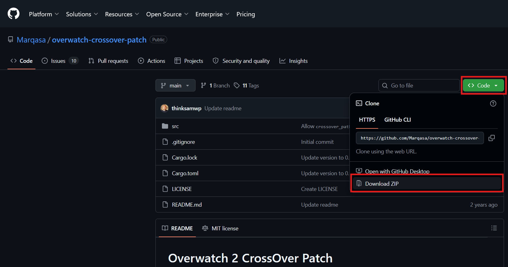 Download the Marqasa compatibility patch from the official GitHub repository and apply it to your Overwatch bottle inside CrossOver on your Mac.