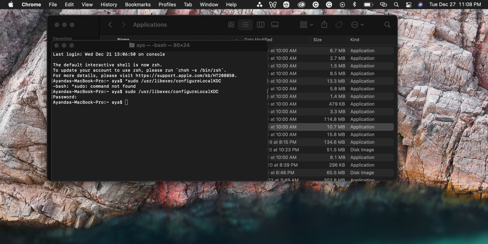 Les problèmes de partage de fichiers Mac sous Catalina peuvent être résolus en utilisant la commande Terminal sur le Mac. Tapez sudo /usr/libexec/configureLocalKDC et appuyez sur la touche Entrée. Les problèmes de partage de fichiers Mac sous Catalina peuvent être résolus en utilisant la commande Terminal sur le Mac. Tapez sudo /usr/libexec/configureLocalKDC et appuyez sur la touche Entrée.