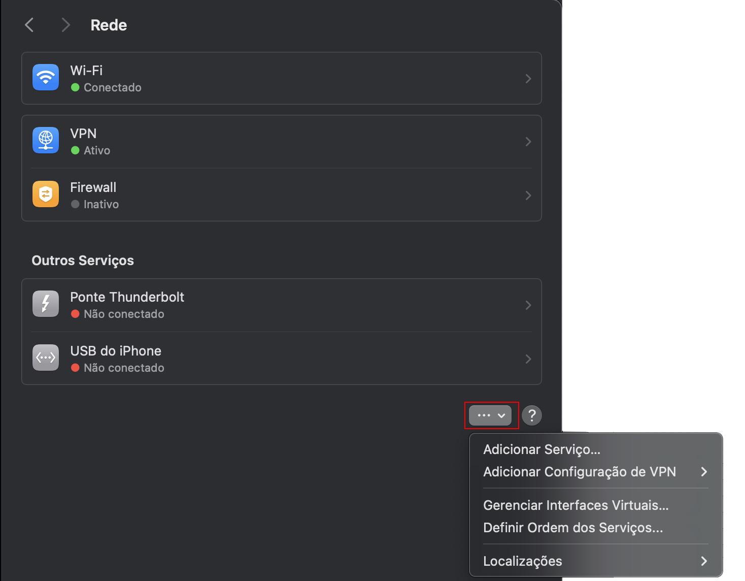 Para redefinir os ajustes de Wi-Fi usando Localizações no seu Mac, abra o menu Apple > Ajustes do Sistema > Rede > ●●● > Localizações > Editar Localizações > o botão +.