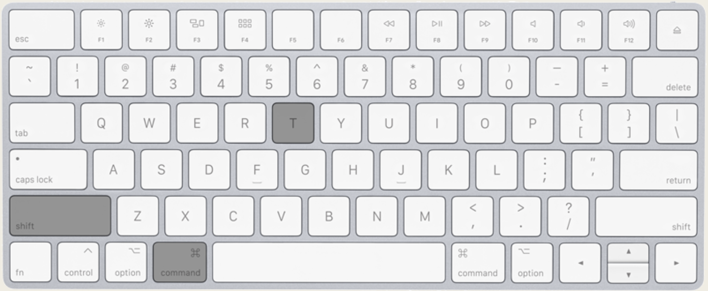 This shortcut makes reopening closed tabs much easier, even in the Google Chrome browser. With the browser open, just press Cmd+shift+T at once and your lost tab should reopen.