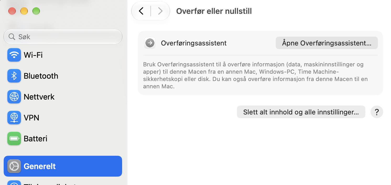 I Systeminnstillinger velger du å Slette alt innhold og alle innstillinger. Følg alle instruksjonene på skjermen for å fullføre prosessen.