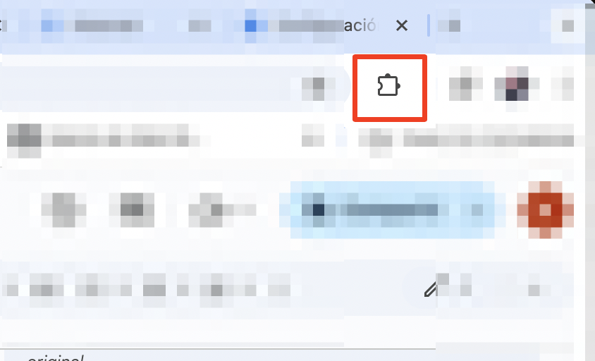 Desactiva las extensiones de Chrome para que la aplicación funcione correctamente. Abre Google Chrome y haz clic en la pestaña Extensiones.