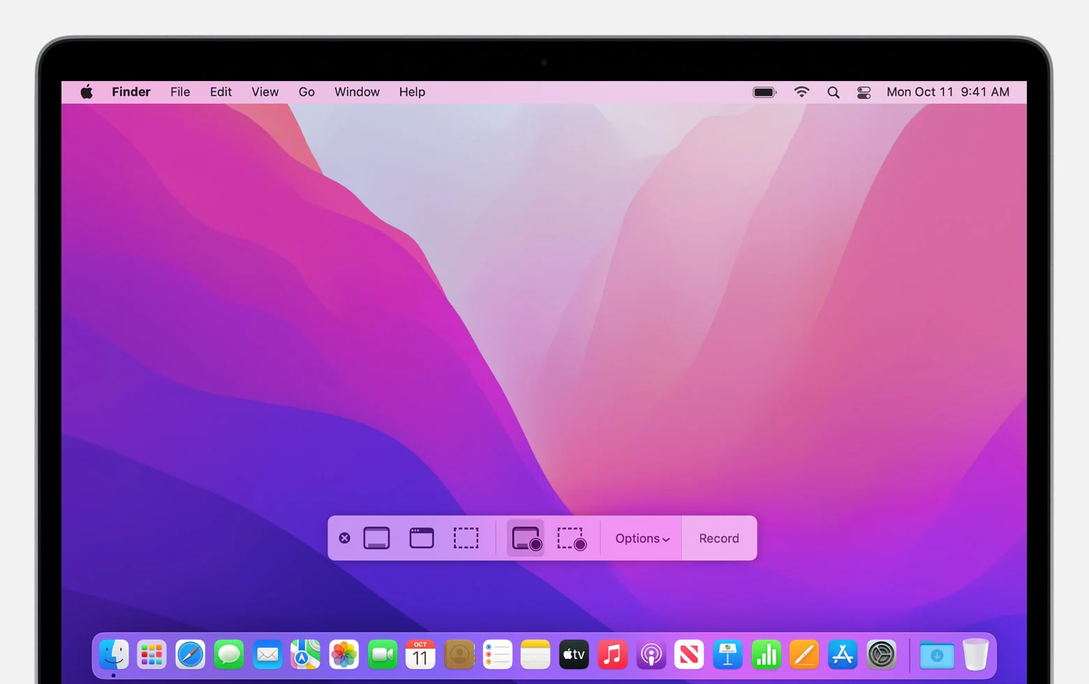 To stop screen recording on your Mac, find the Stop icon in the top-right corner of the screen, move your cursor to the menu bar, and click this button.