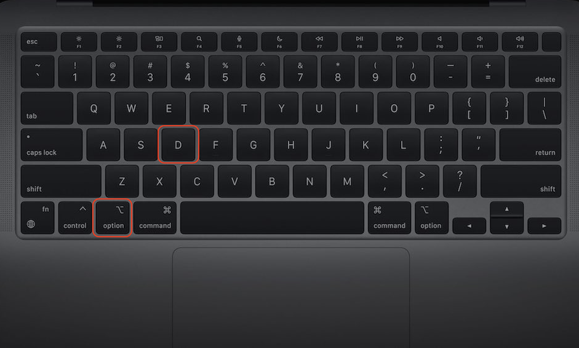 Ga vervolgens naar het scherm met opstartopties en druk op Command+D op het toetsenbord van je Mac.