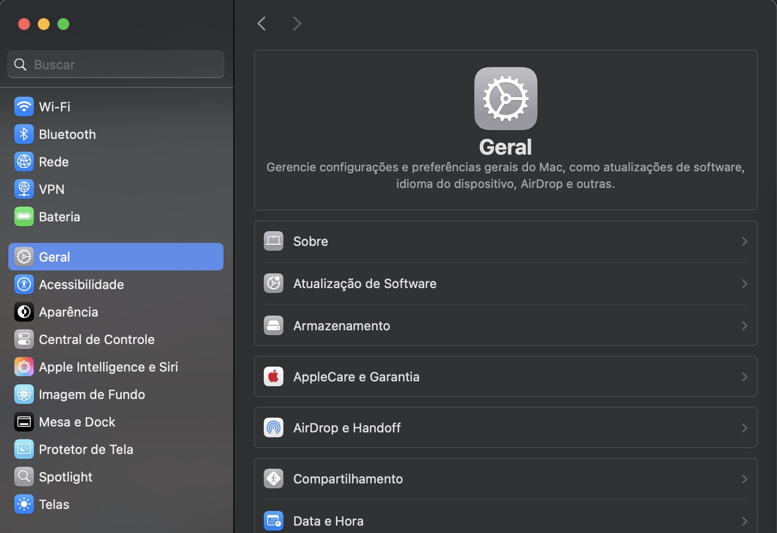 A janela dos Ajustes do Sistema mostra a variedade de opções para configurar seu Mac, o que é essencial nos seus primeiros dias e sempre que quiser fazer alguma alteração.