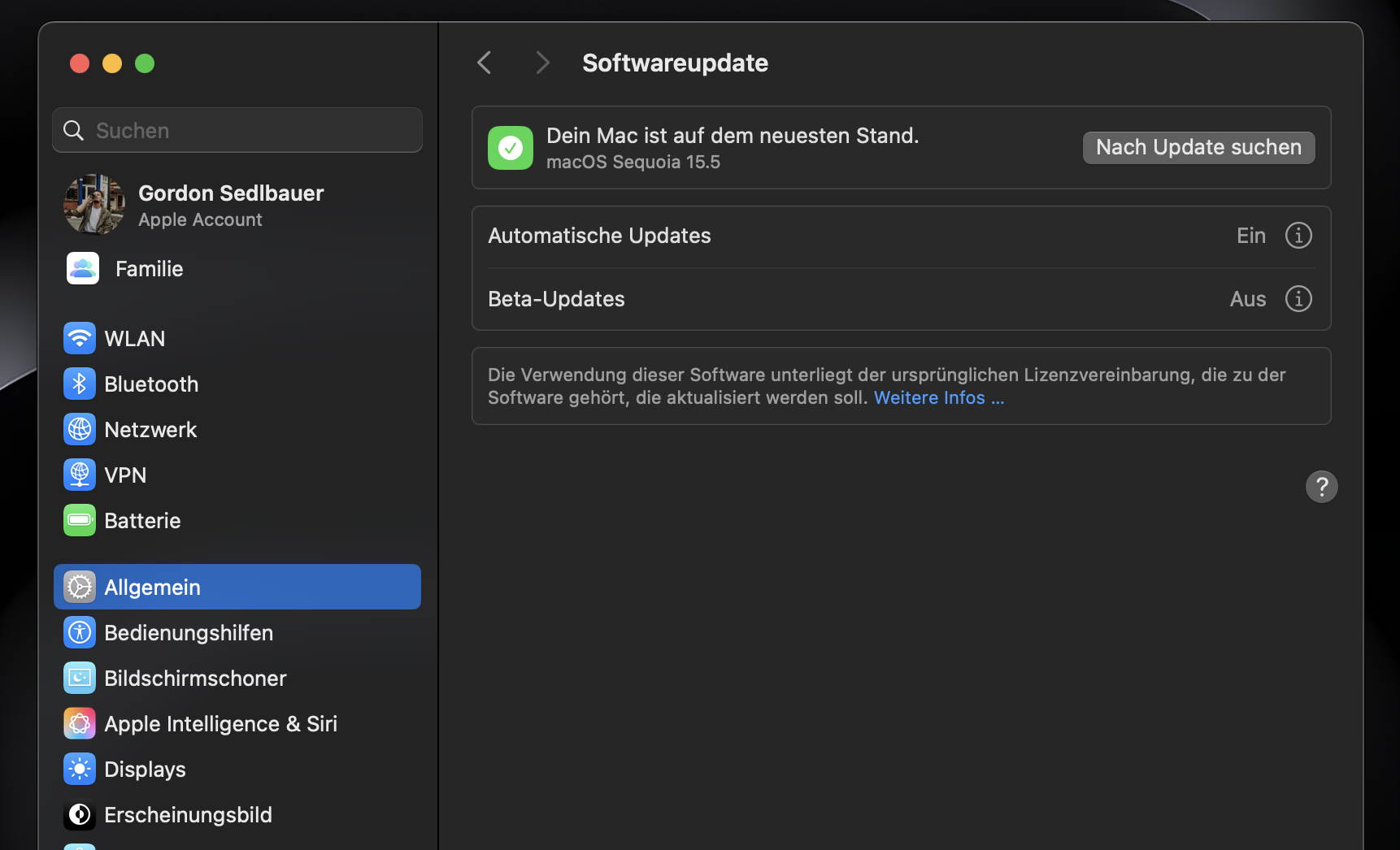 Klicken Sie auf die Schaltfläche Jetzt aktualisieren, wenn Sie Ihre Software aktualisieren müssen.