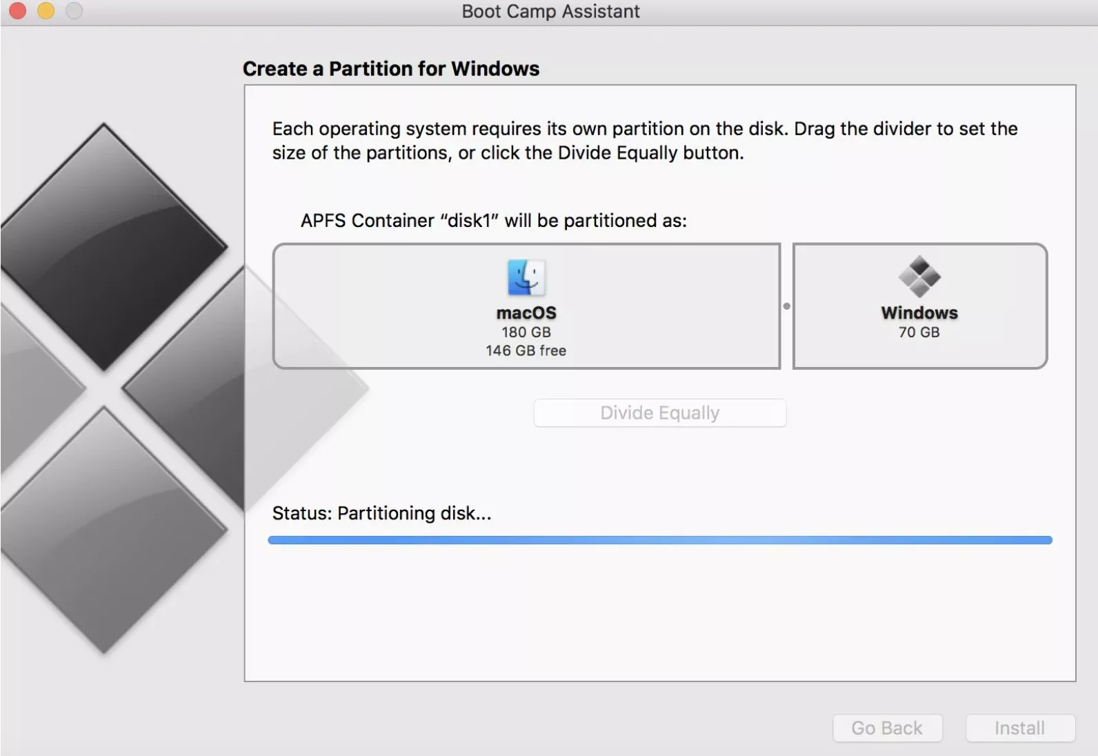 Using the Boot Camp Assistant that comes with macOS, you can set a size for your Windows partition, then install the Windows OS.
