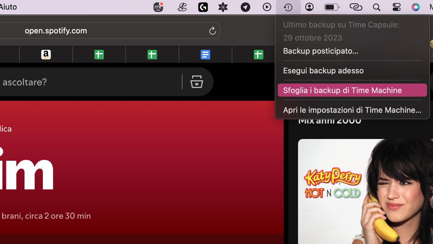 Puoi accedere ai backup di Time Machine dalla barra dei menu del tuo Mac. Ripristinare un backup può aiutarti se hai un virus.