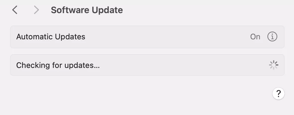 Wait while your Mac checks for available updates. This process may take a few moments. Once the scan is complete, your Mac will display any available macOS updates that can be installed.