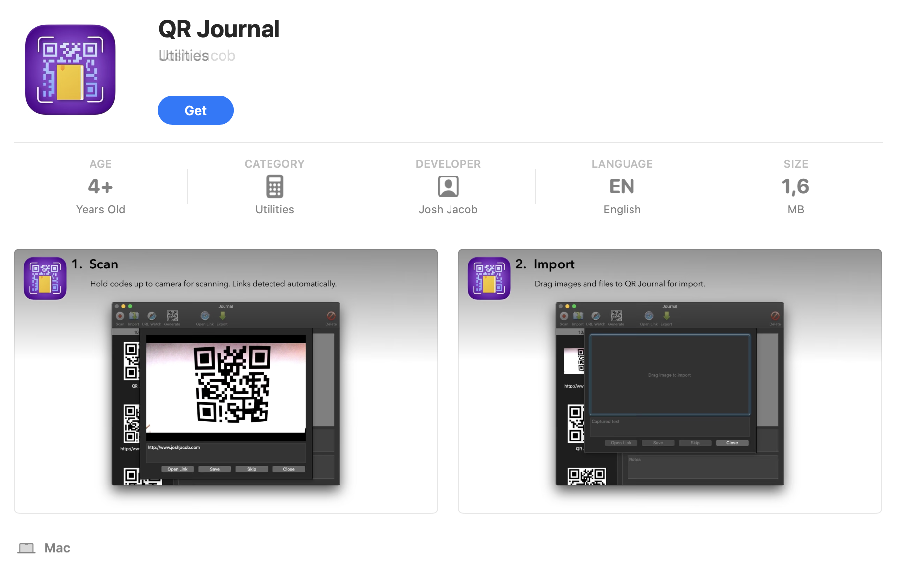 Install the app from the App Store, launch it on your Mac, and follow its on-screen instructions to scan and decode QR codes quickly and safely.