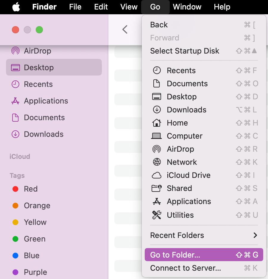 If you suspect an accumulation of cache is the culprit behind your Word lagging, you’ll want to open Finder, click on Go > Go to Folder to help you find temporary files.