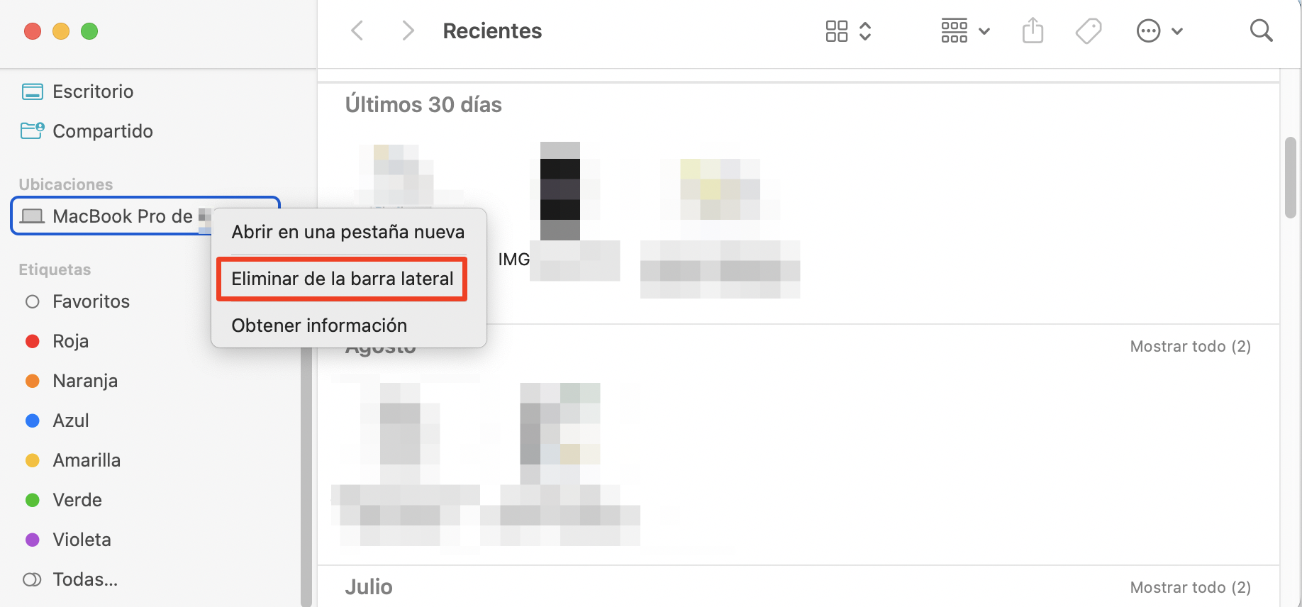 Ahora puedes proceder a expulsar de forma segura el dispositivo de tu Mac, para minimizar el riesgo de corrupción de archivos o daños al hardware durante la desconexión.