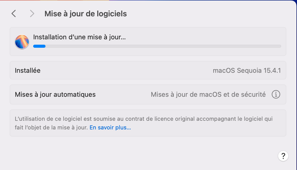 Attendez que la mise à jour soit terminée. Ensuite, votre Mac redémarrera.