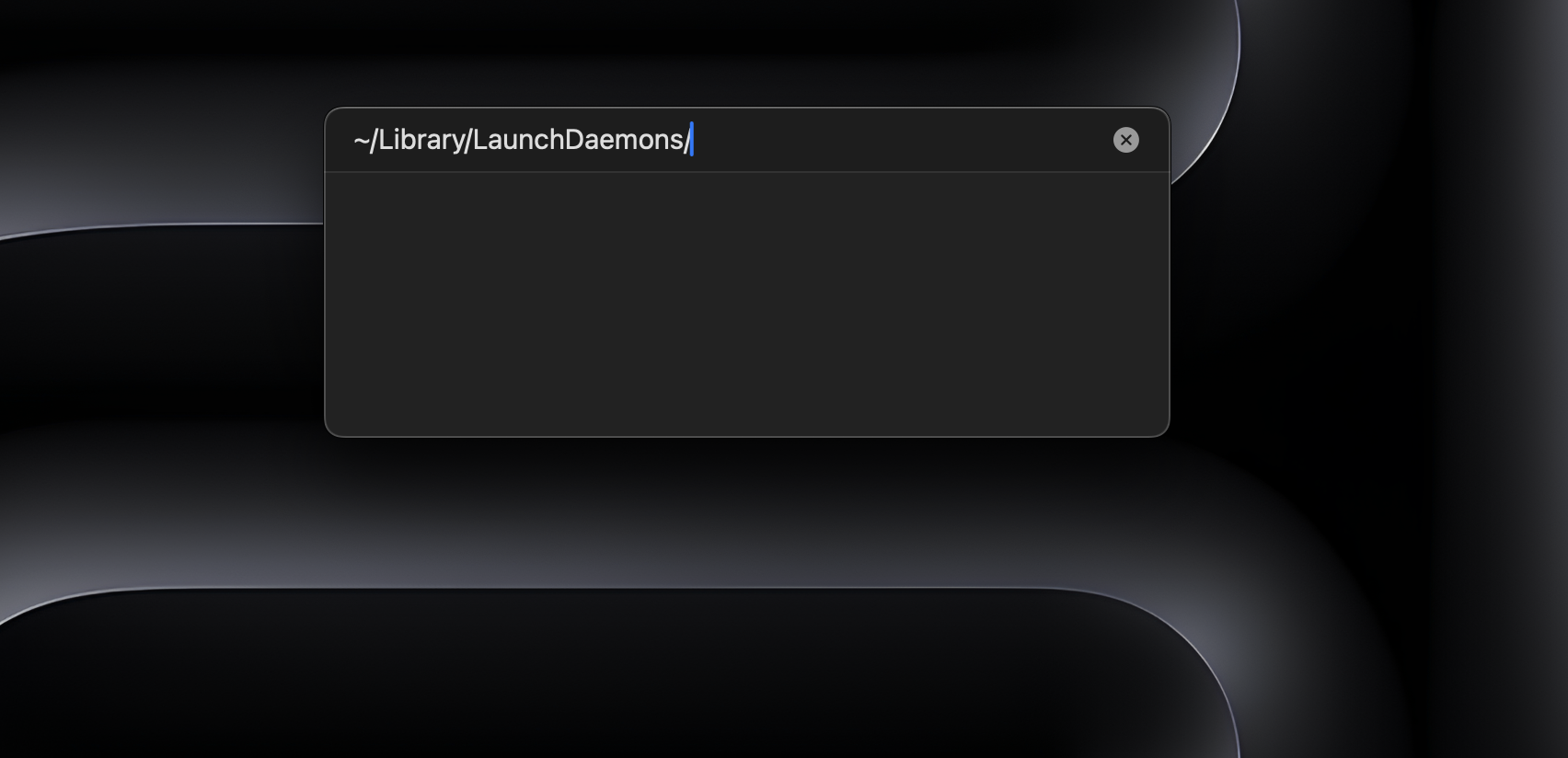 Der Mac-Benutzer löscht /Library/LaunchDaemons/, indem er es im Finder auswählt und in den Papierkorb verschiebt.