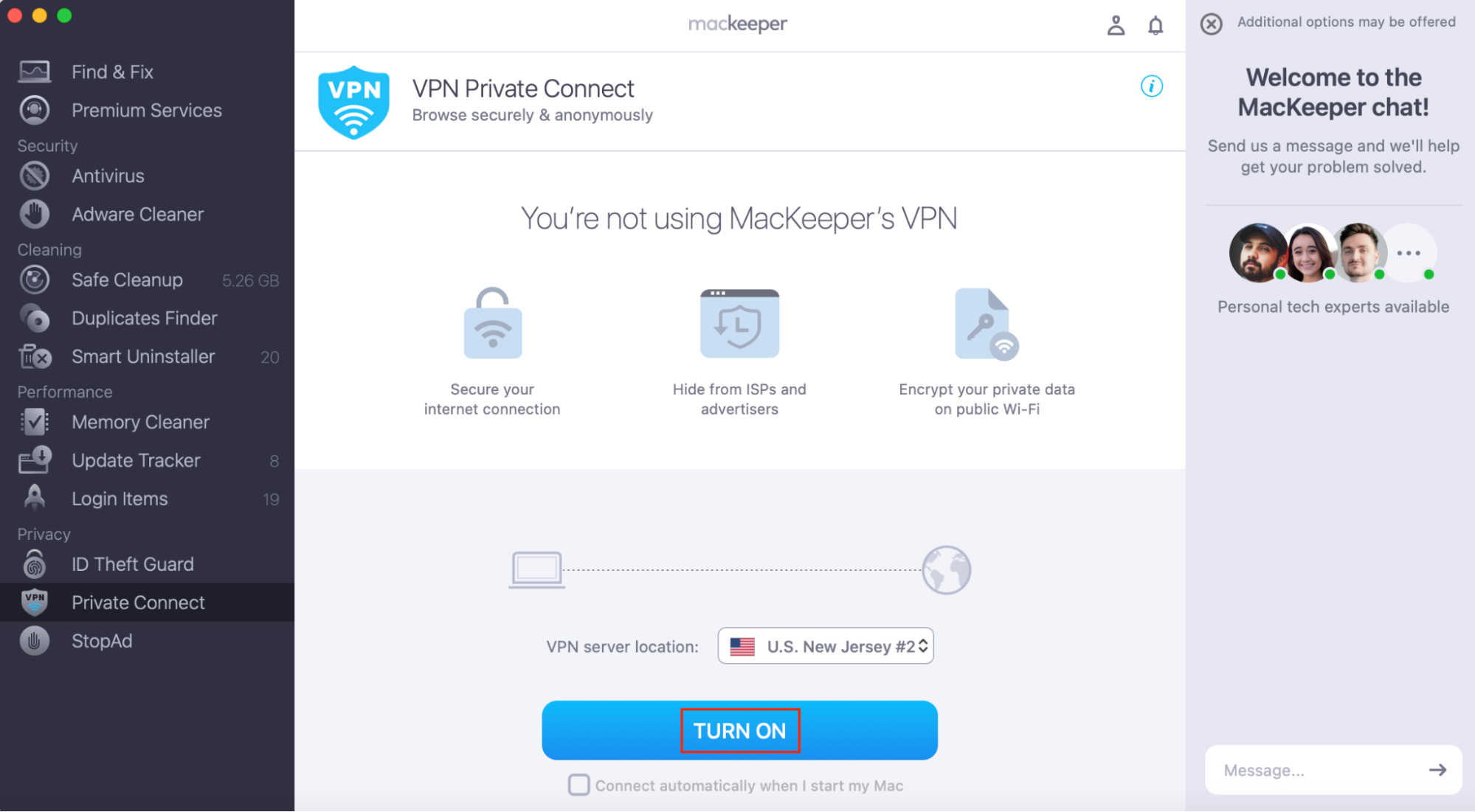 As well as checking your network settings with ipconfig on Mac, you can browse safely with a VPN. Turn on MacKeeper's Private Connect VPN to keep your IP address secure. As well as checking your network settings with ipconfig on Mac, you can browse safely with a VPN. Turn on MacKeeper's Private Connect VPN to keep your IP address secure.