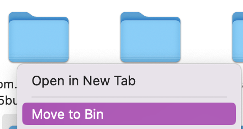 Browse through the folders, looking for anything relating to Microsoft Word or Office. If you find any temporary or cache files for the applications you can right-click and press Move to Bin.