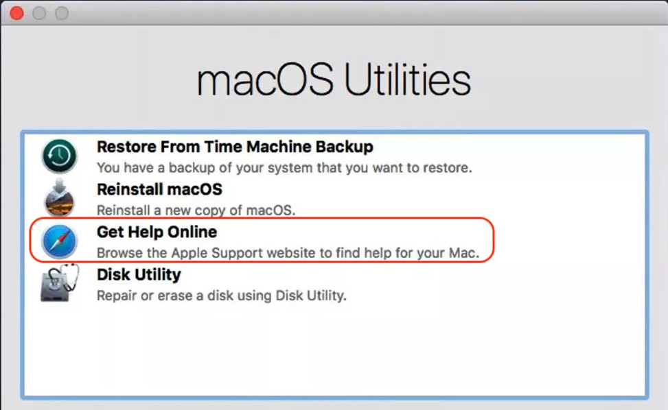 If you see This item is temporarily unavailable while trying to reinstall macOS, it could be because you need to a set up an iCloud account. You can do that while in Recovery Mode, by opening up Safari.