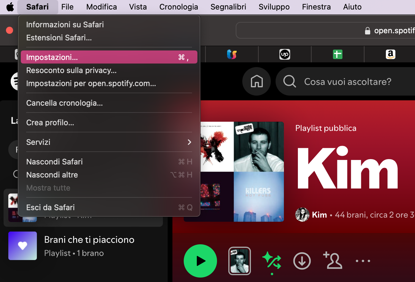 Per reimpostare il browser Safari, la prima cosa da fare è accedere alle impostazioni di Safari dal menu Safari.