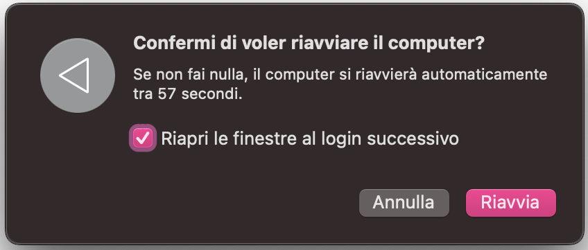 Dopo aver premuto Riavvia, apparirà una finestra pop-up che ti chiederà di confermare la scelta. Seleziona di nuovo Riavvia quando succede.
