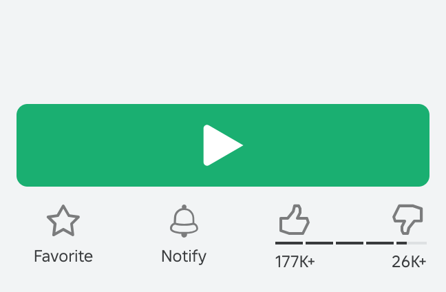 The play button for a Roblox game appears on the game's page. Clicking this button ensures you get the latest update for Roblox on a Mac.