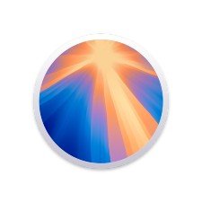 Het Apple macOS 15 (Sequoia)-logo wordt weergegeven en heeft levendige kleuren die doen denken aan zonnestralen. Sequoia is het 21e besturingssysteem van Apple.