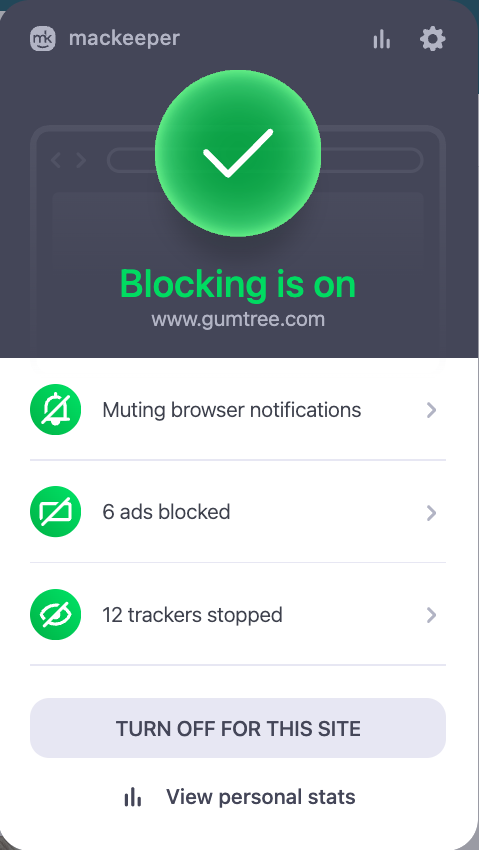 MacKeeper offers two StopAd browser extensions, which block ads and online trackers in Safari and Chrome for Mac. Install them through MacKeeper.