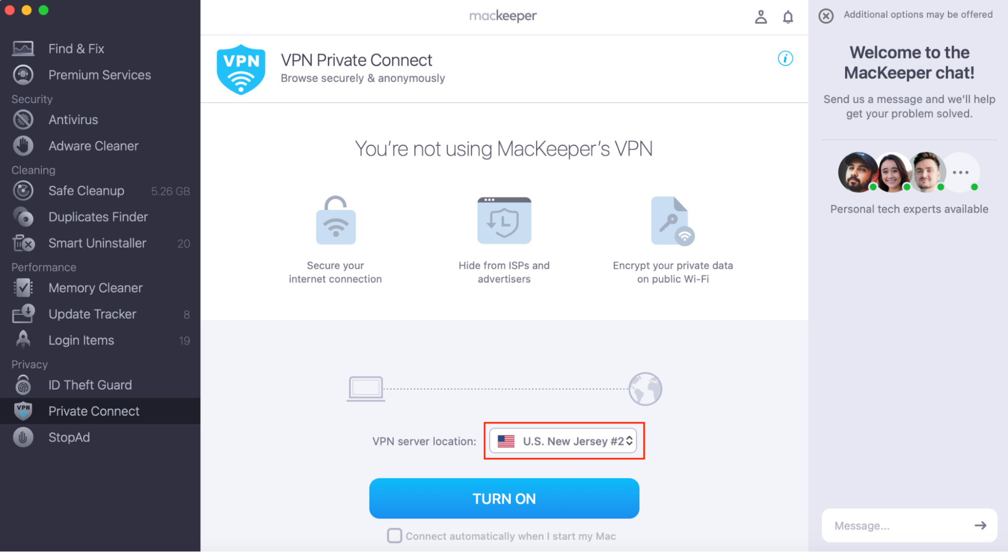 If you're running the Mac ipconfig command, you're probably aware of needing to keep your IP address secure. In MacKeeper's Private Connect, choose a server location. If you're running the Mac ipconfig command, you're probably aware of needing to keep your IP address secure. In MacKeeper's Private Connect, choose a server location.