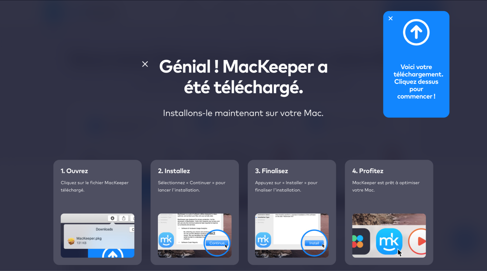 Pour gérer vos éléments d’ouverture avec l’aide de MacKeeper, commencez par télécharger cette application tierce sur votre MacBook.