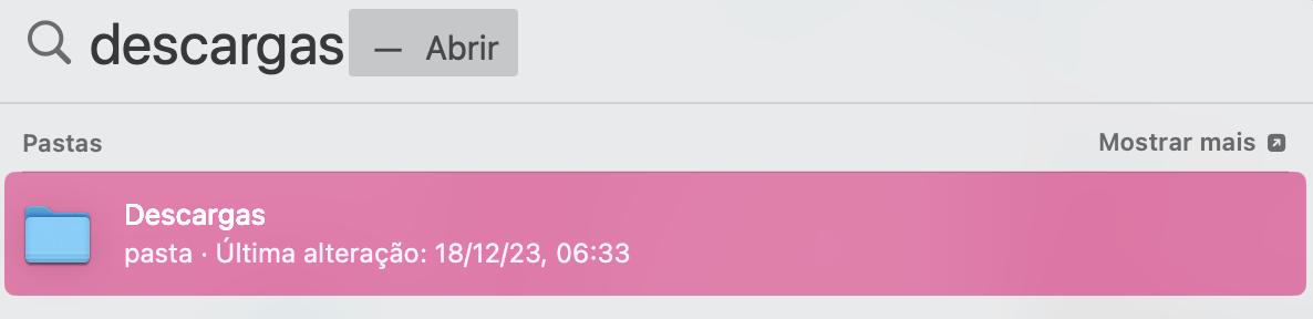 A sua pasta Transferências (ou Descargas) pode estar cheia de dados antigos de que já não precisa. É uma boa ideia apagar esses dados, por isso abra já a pasta.
