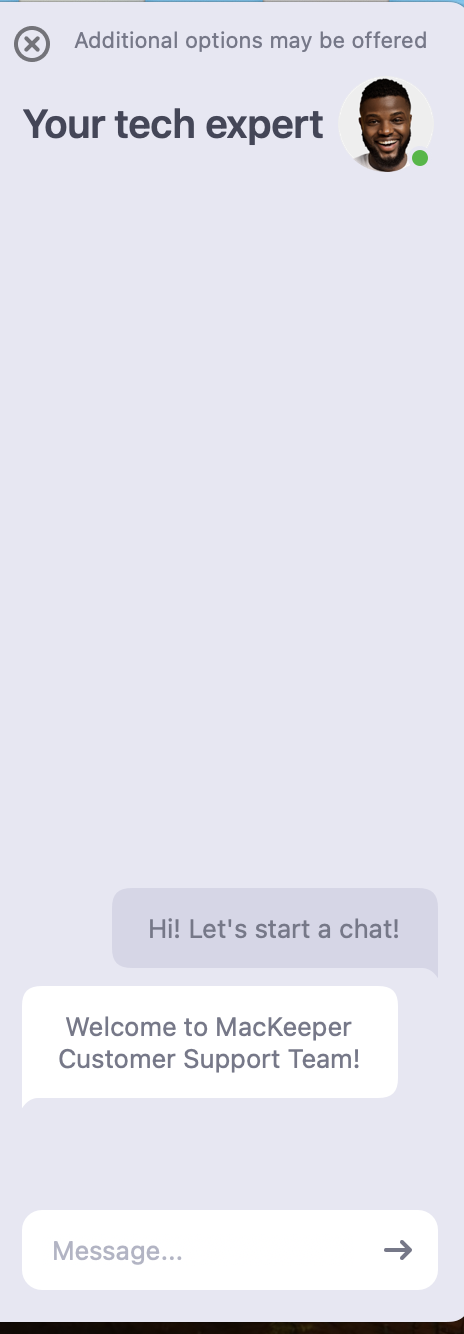 Enter your question in the live chat box and wait for the instructions on how to fix dictation on your Mac.