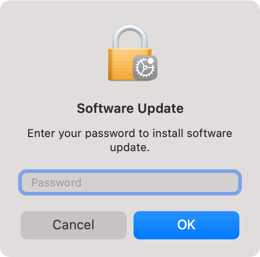 To install macOS Sequoia on your Mac, enter your password and wait for the update to download.