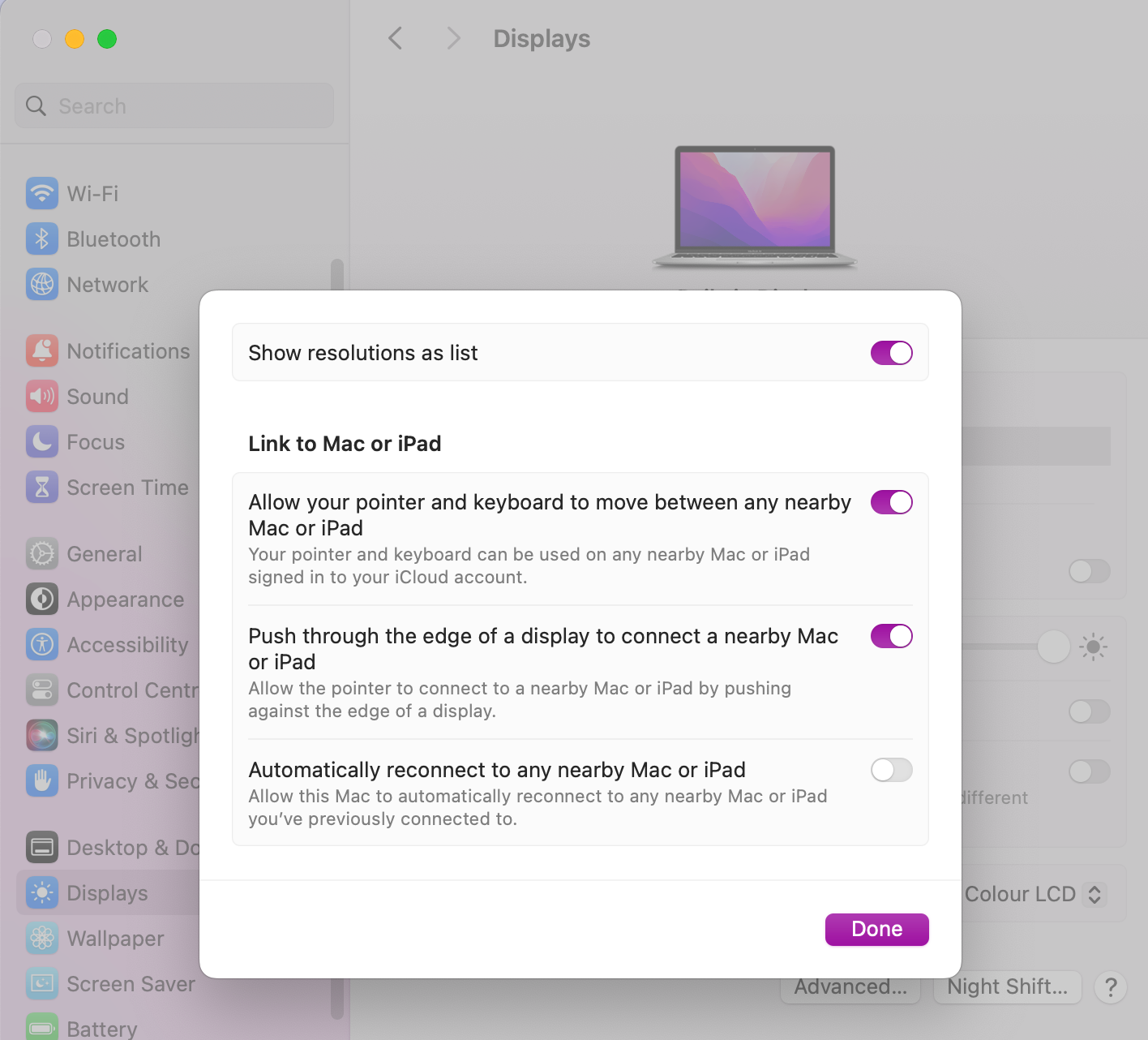 To disable display extensions on your Mac device, you’ll need to go into your Settings and look through your Disable Tab options.