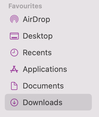 Locating your downloaded files via Finder is the easiest way to find your content. You just need to open Finder, which you can do from your Dock. Then look through the sidebar menu and press on Downloads when you see it to access all the content saved in that location.