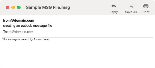 After we installed Msg Viewer Pro, we simply had to double-click our sample .MSG file, and it automatically opened in the app. It even lets you reply.