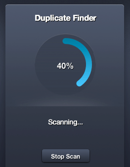 Wait until the Duplicate Finder scans your Mac for duplicates across different folders, including duplicate pictures, documents, videos, and music files.