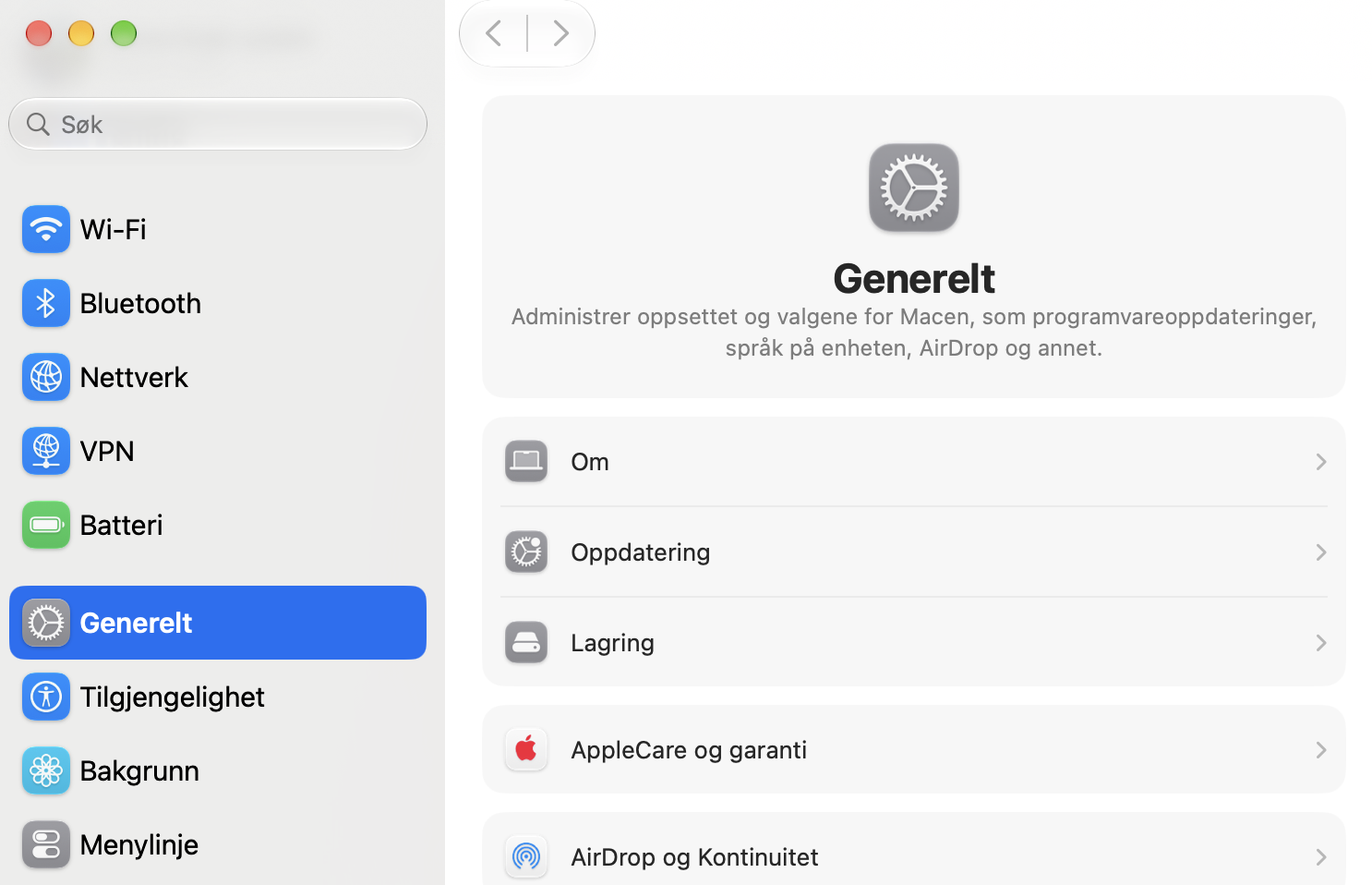 I Systeminnstillinger velger du Generelt, og deretter Påloggingsobjekter. Herfra kan du stoppe prosesser fra å starte med macOS. Dette kan inkludere skadelig programvare.