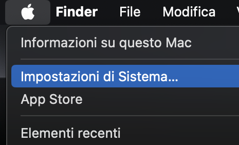 Per ridurre gli effetti visivi più complessi che il tuo Mac fatica a gestire, devi prima aprire le Impostazioni di Sistema. Puoi farlo cliccando sull'icona Apple e selezionando Impostazioni di Sistema.