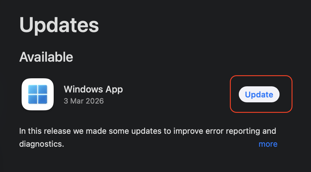 Clicking the Update button next to the listed app in the macOS App Store Updates pane installs the latest version to fix damaged errors.