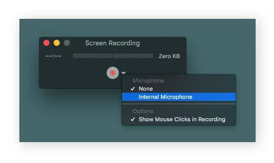When QuickTime Player is capturing your screen, click the Stop button to end the recording process.
