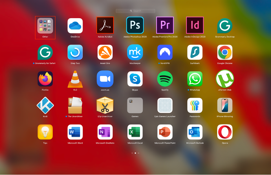 To find macOS utilities via Launchpad, open Launchpad and access the Other folder.