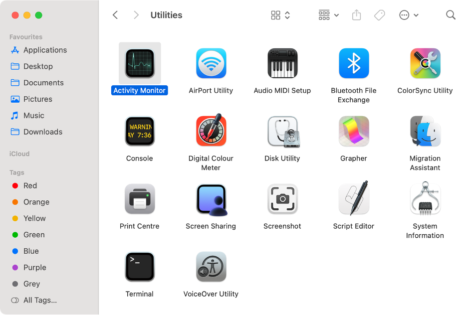 To close background processes, like AppSSOAgent, launch Activity Monitor on your Mac.