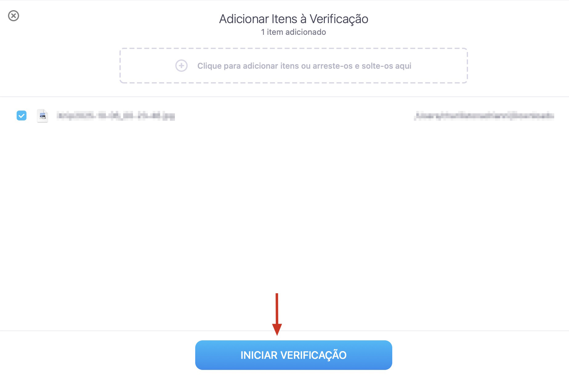 Para iniciar uma verificação no Antivírus do MacKeeper, clique no botão correspondente na parte inferior central.