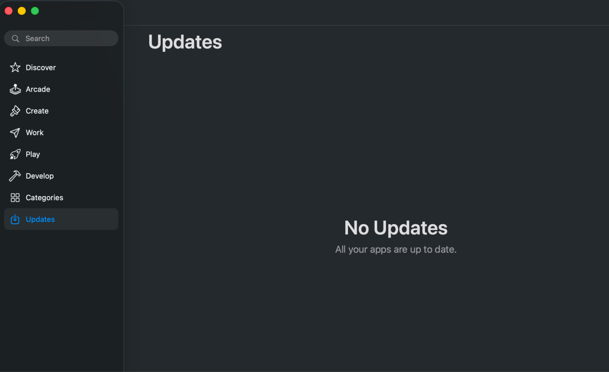 Mac’s App Store is open on the desktop. Click Updates in the sidebar to refresh any third-party apps powering your widgets and fix widgets not working.