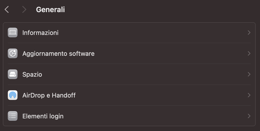 Libera spazio sul tuo Mac andando su Impostazioni di sistema > Generali > Spazio. Il tuo Mac include una funzione utile che ti permette di eliminare app, file e altro ancora.