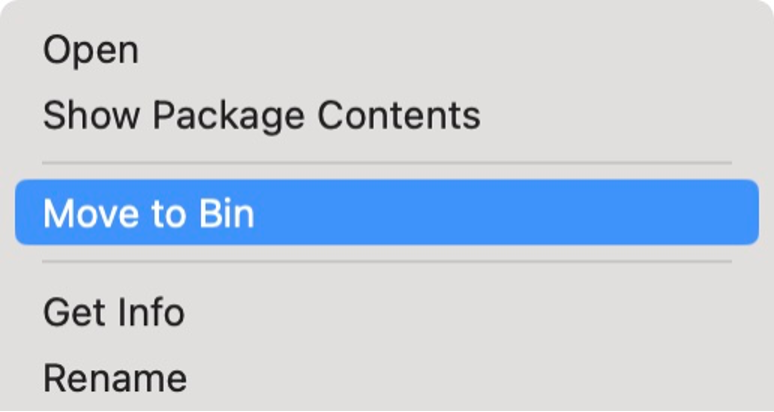 To remove an app from your Mac, right click the app, then choose Move to Trash.